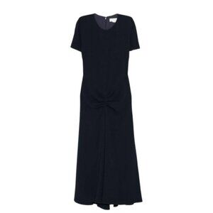 Short Black Twist-Front Maxi Dress - Women